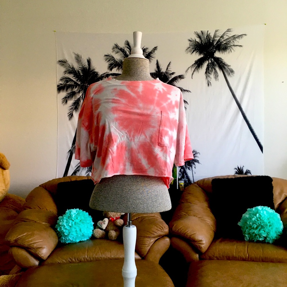 Pink Tie Dye Crop top